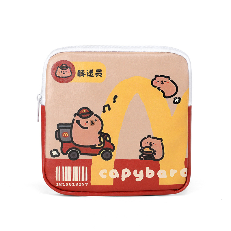 Sanitary napkins, aunt storage, small and portable, cute for students, hand-held sanitary napkins, makeup bag, waterproof, large-capacity bag Item Picture