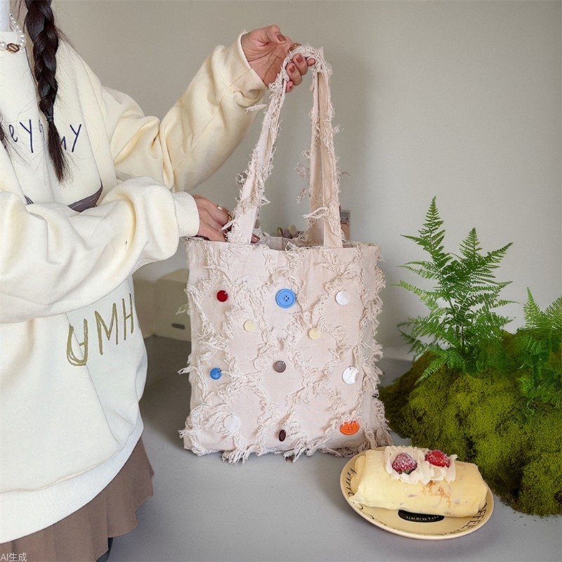 312301 Autumn and Winter New style Lususen canvas bag, shell sequined large capacity single-shoulder bag, commuter women's bag full figure