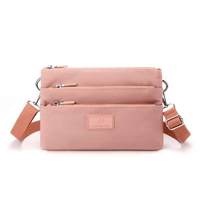 Colorful fox crossbody bag for women, large-capacity multi-layer single-shoulder bag, Japanese style, simple and versatile, water-resistant bag Item Picture