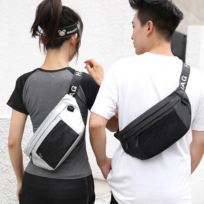 New cross-border men's outdoor travel crossbody bag, single-shoulder backpack, fashionable and trendy waist bag, travel and commuting chest bag details Picture