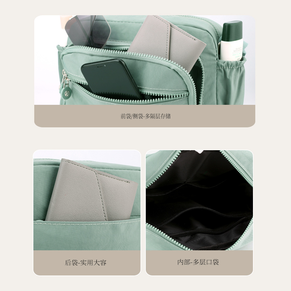 New multi-layered and multi-functional single-shoulder bag for women, Oxford fabric fashionable crossbody bag, travel bag, casual mom bag details Picture