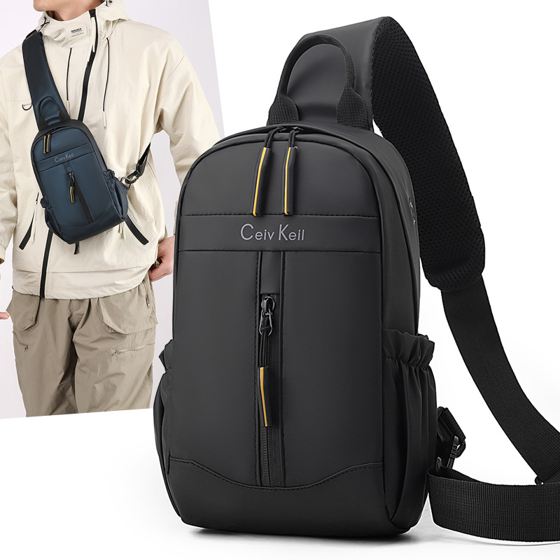 New cross-border trendy chest bag for men, simple and casual commuting men, single-shoulder bag, high-end and versatile, lightweight crossbody bag full figure