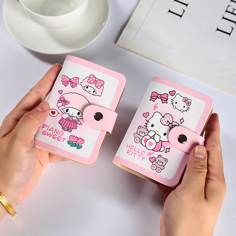 Cute cartoon card case for women, exquisite and high-end, large-capacity, multi-card position, ultra-thin, anti-demagnetization, small ID card holder Application Scenario