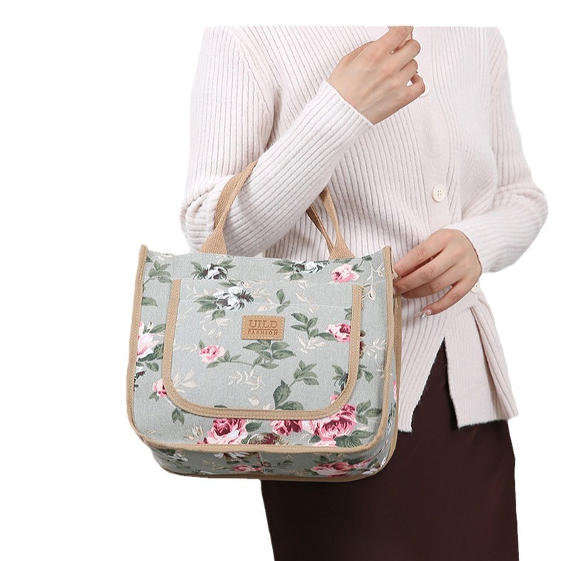 New fashionable and simple handbag, ethnic-style work casual portable bag wholesale, mommy bag, canvas large bag Item Picture