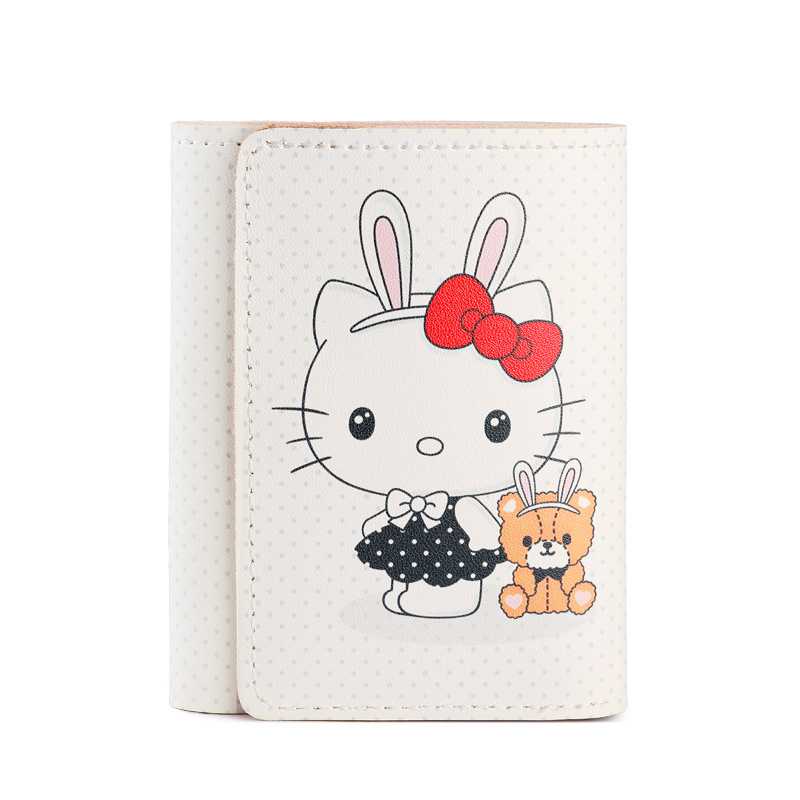 Little Cat Wallet, small card case, large capacity, multiple card slots, coin purse, 2024 gift, couples' casual chat, 30% off, ladies Item Picture