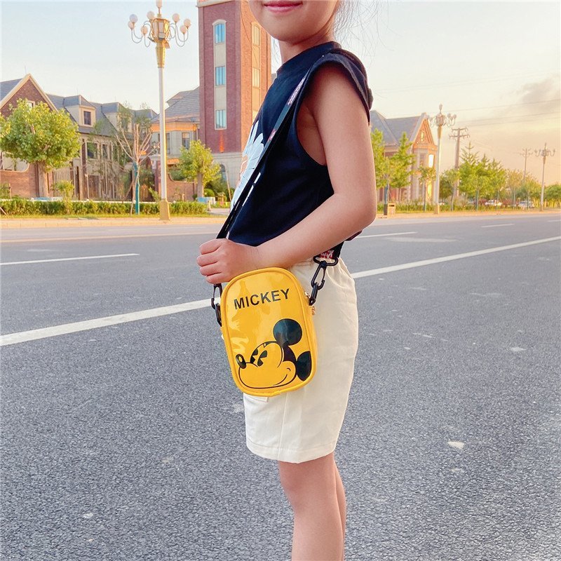 Children's bags, crossbody bags for boys and girls, baby bags for kids, single-shoulder bags for children, Mickey fashionable coin purses, mini and cool bags Specification drawing