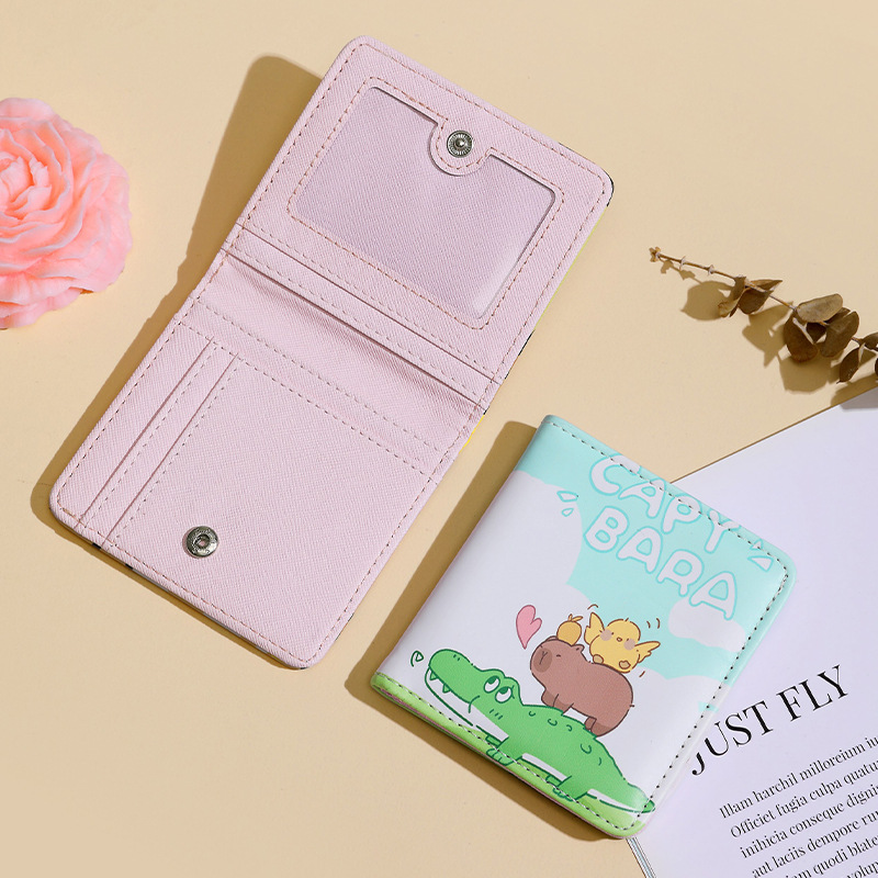 New cartoon pu coin purse, Korean version, cute portable wallet for girls, student bank card, meal card, storage card bag for girls Application Scenario