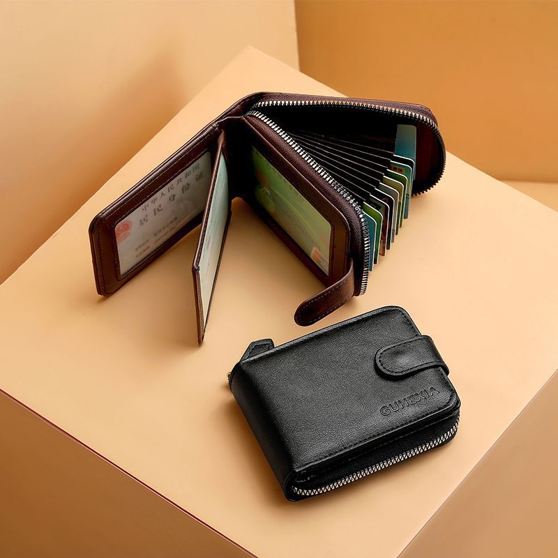 A multi-functional large-capacity anti-theft card case for men's driver's license, a demagnetized vehicle registration certificate and a wallet in one details Picture