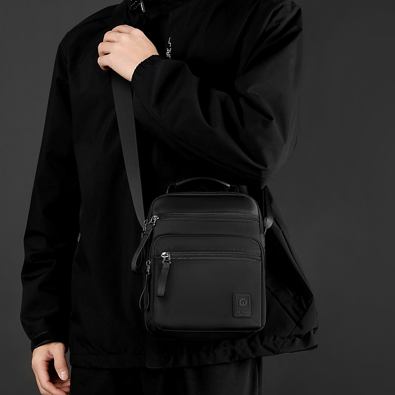 WEPOWER's new men's business commuting single-shoulder bag, fashionable travel crossbody bag, vertical small bag, hand-held men's bag details Picture