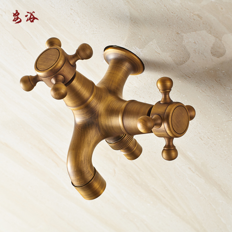 Factory direct sales of European-style antique faucets, dual-purpose bathroom single-cooling washing machine mops, sink faucets Specification drawing