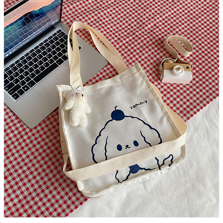 A new large-capacity Korean Instagram canvas bag for girls, a simple single-shoulder handbag for junior high school and primary school students undefined