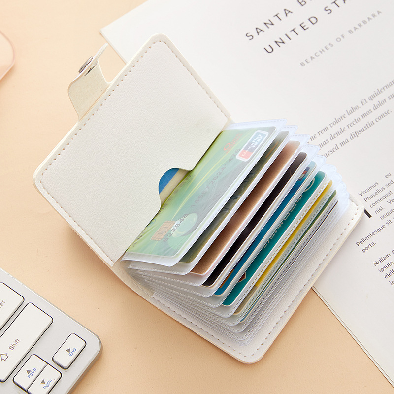 The new rabbit-bear design, fashionable double-sided card bag, cute female anti-demagnetization ID card, 24-card position bank card book Application Scenario
