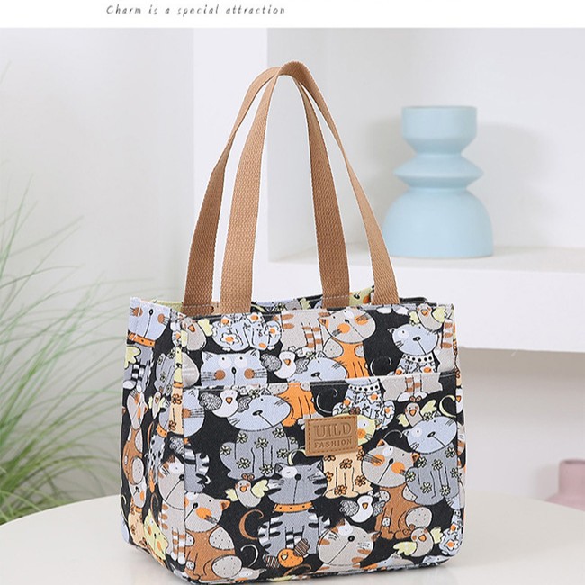 Canvas bag, women's large-capacity bag, 2024 new style fashionable single-shoulder tote bag, college student commuting tote bag details Picture