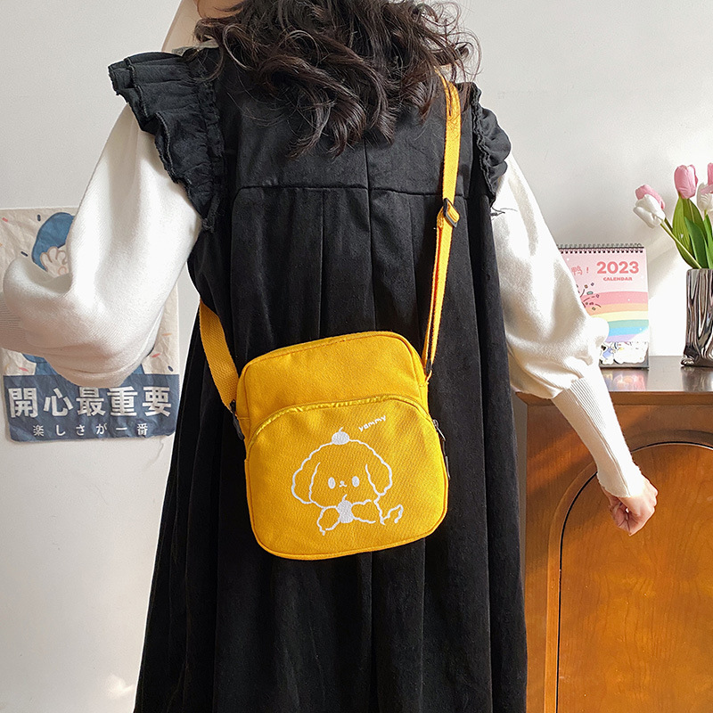 Anime cute girl bag 2023 Autumn/Winter New style fashionable student Japanese-style individual artistic single-shoulder crossbody bag Trendy bag details Picture