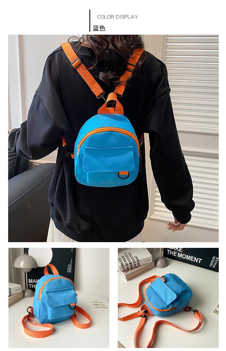Korean-style casual, simple and retro solid-color Japanese-style canvas backpacks for women, student schoolbags, and a trend of women's commuting small backpacks Application Scenario