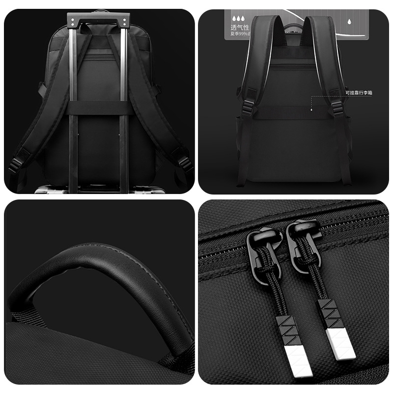 WEPOWER's new travel and leisure backpack, business travel computer backpack, and backpack for junior and senior high school students Specification drawing