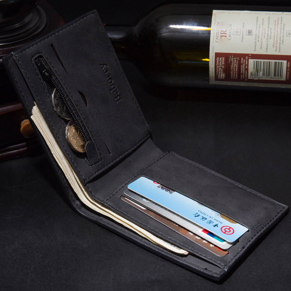 Foreign trade cross-border Business OL men's wallet: Simple solid color men's wallet, short coin purse, wallet, US dollar bag for men Application Scenario