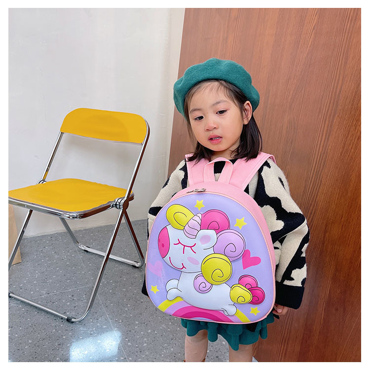 Unicorn Schoolbag, new eggshell bag for kindergarten children, cute cartoon large-capacity backpack for boys and girls undefined