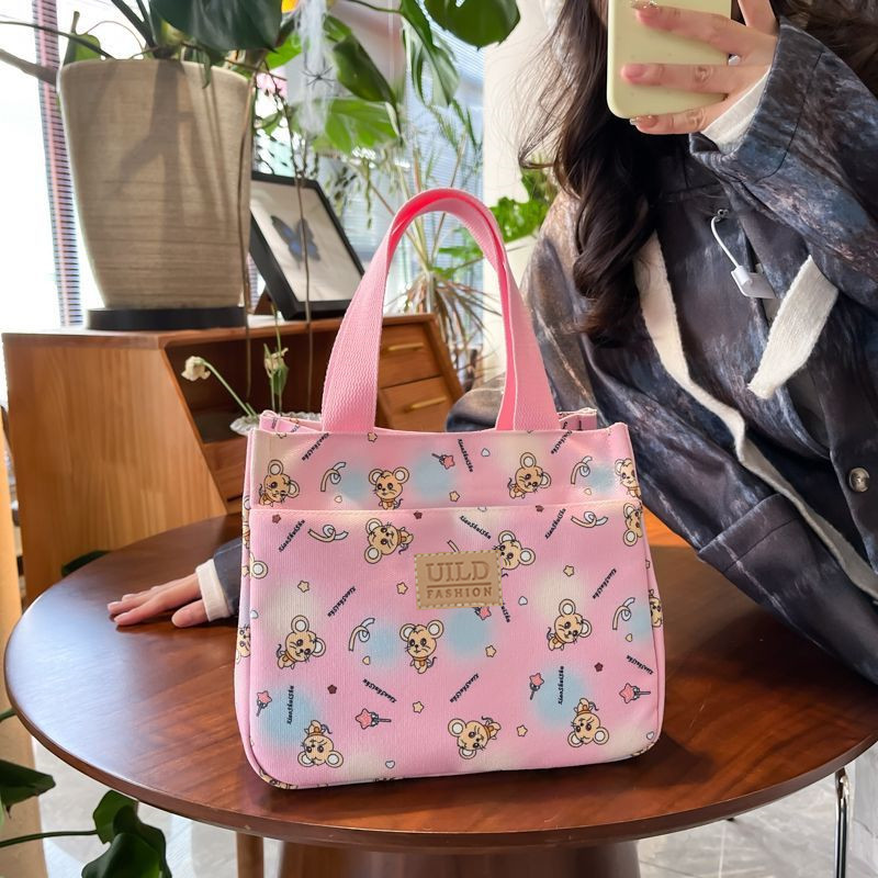 New Korean-style waterproof multi-layer large-capacity work handbag for women, hand-held lunch box bag, snack bag and mommy bag full figure