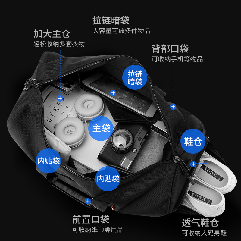 WEPOWER's new solid-color minimalist fitness bag, multi-functional yoga bag and large-capacity dry-wet separation travel bag Application Scenario