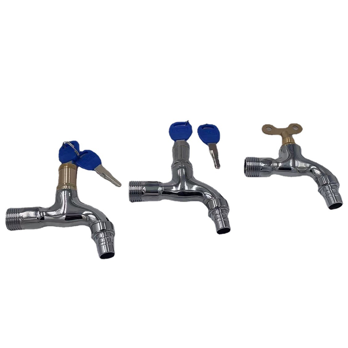Factory direct sales of outdoor anti-theft key faucets with locks, public place mop pools, 4-minute quick-release single cold water faucets Item Picture