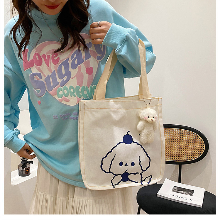 A new large-capacity Korean Instagram canvas bag for girls, a simple single-shoulder handbag for junior high school and primary school students undefined