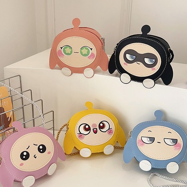 Egg Boy party Children's bag, girl's stylish crossbody, cute cartoon, student single-shoulder bag, boy's backpack, baby's loose change full figure
