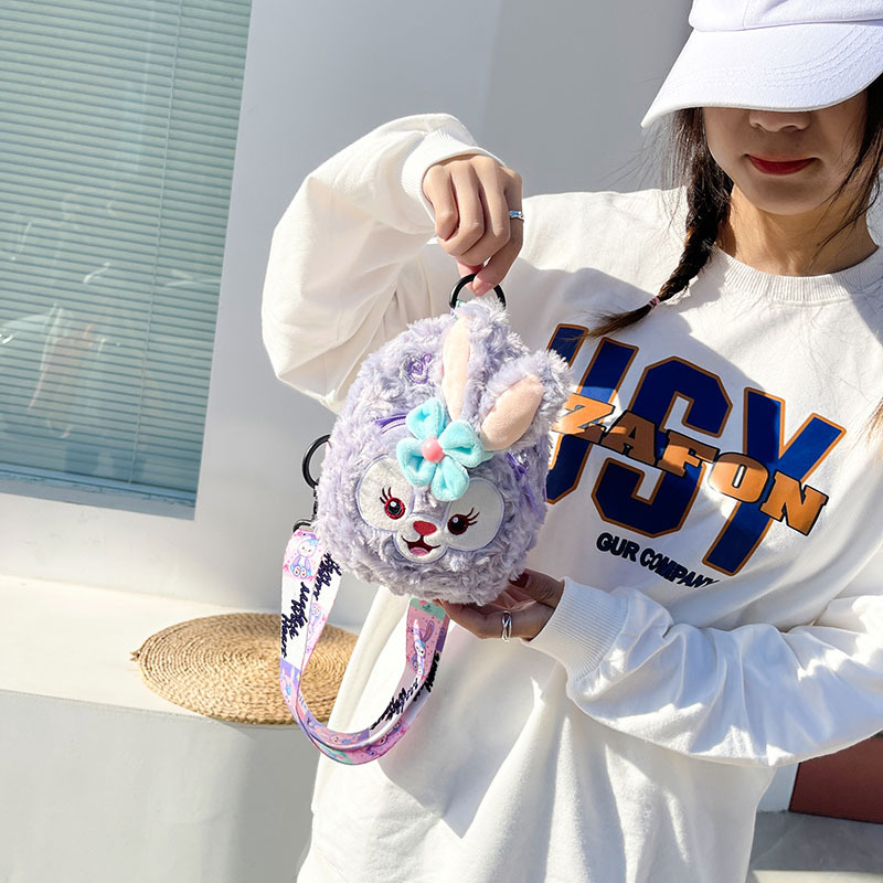 "Little Bag Girl 2021 New Autumn and Winter plush, trendy, fashionable, cute and trendy single-shoulder crossbody bag, one-piece consignment. details Picture