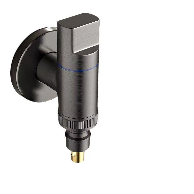Wholesale stainless steel washing machine faucet stop valve 4-point and 6-point household automatic stop washing machine faucet wholesale Item Picture