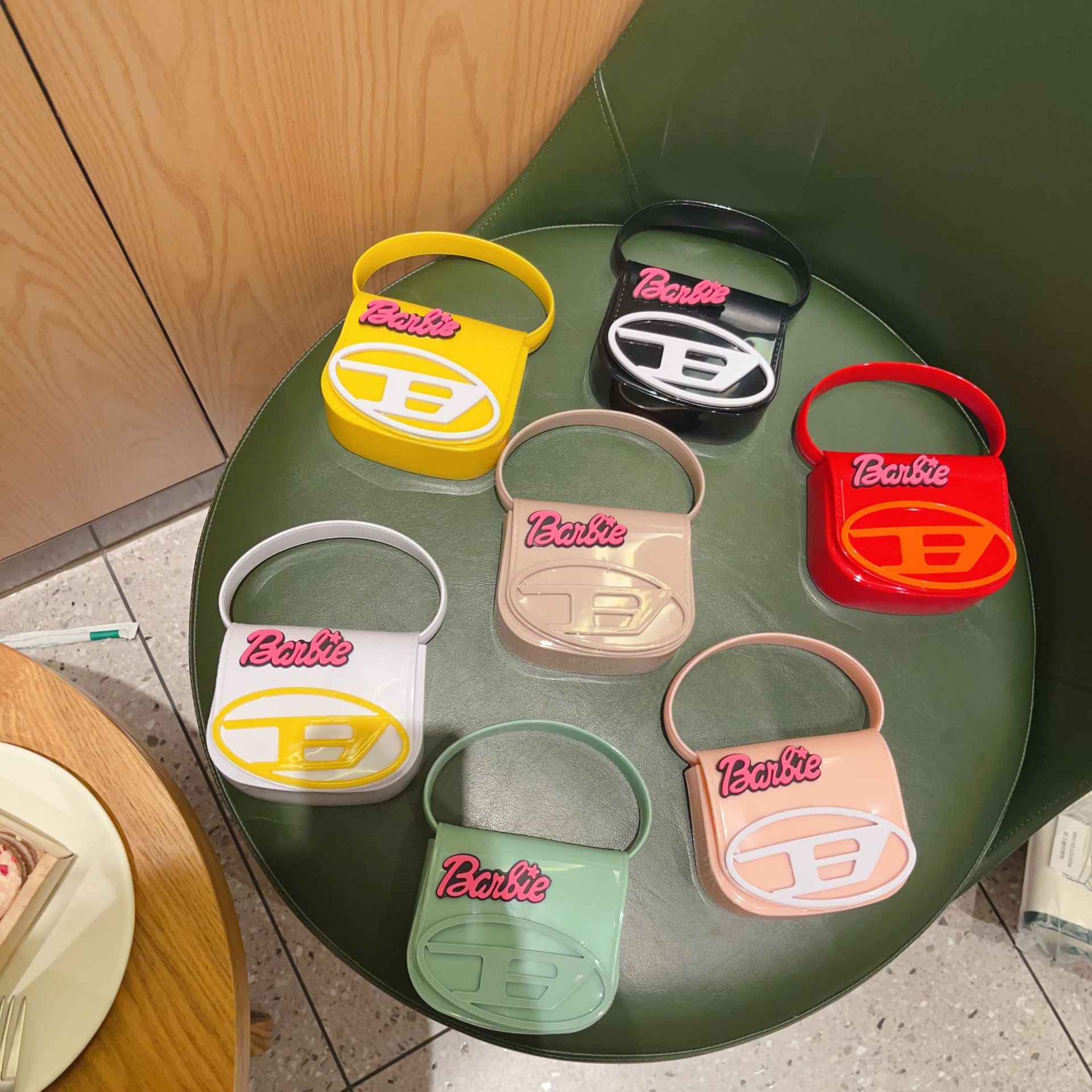 2025 Fashion New letter Jelly Bag Mini Simple PVC fashion single-shoulder crossbody women's Bag DIY Makeup bag full figure