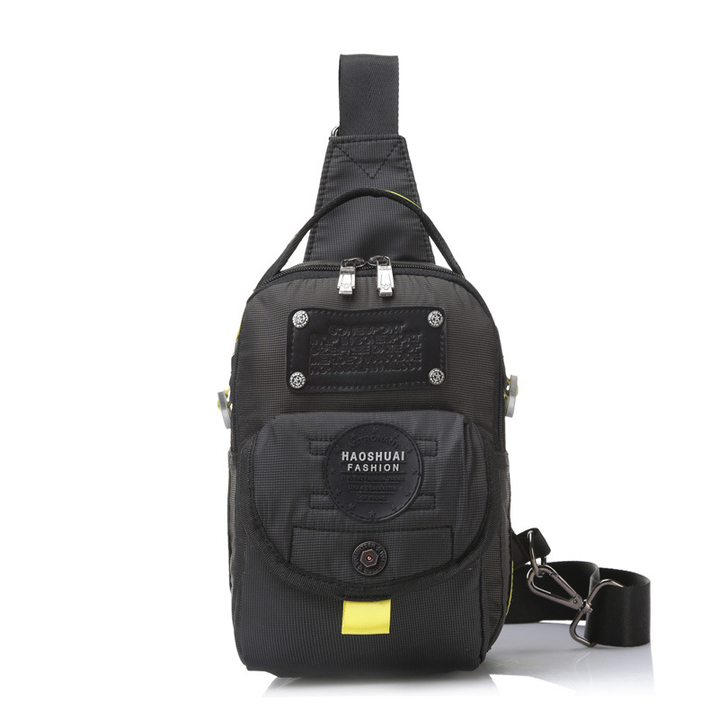 New cross-border men's single-shoulder bag, outdoor cycling bag, travel crossbody bag, commuting multi-pocket chest bag Item Picture