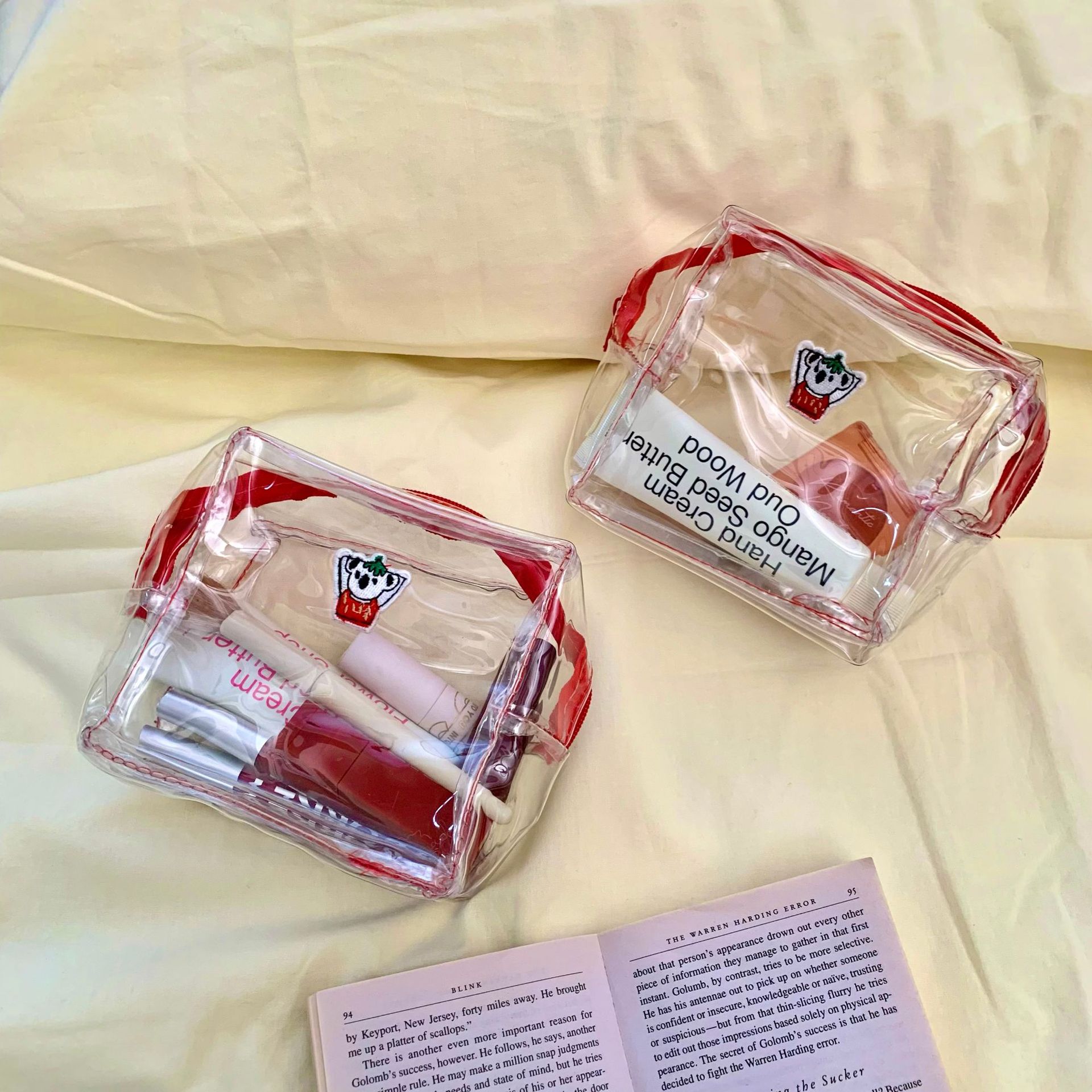 Cute little koala parts bag, starting from one piece, transparent PVC waterproof portable cosmetics storage bag, bag opening red envelope details Picture