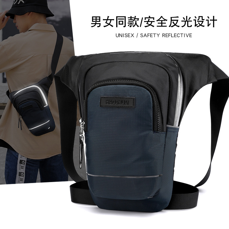 Cross-border exclusive new outdoor sports leg bags, cycling waist bags, men's and women's crossbody bags, tactical reflective chest bags full figure