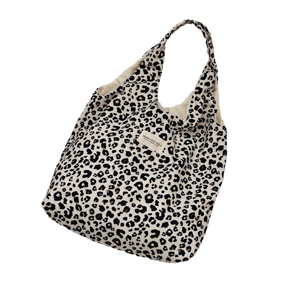 410272 Retro leopard print large capacity underarm bag 2024 Commuter single-shoulder bag Women's casual bag student vest bag Item Picture