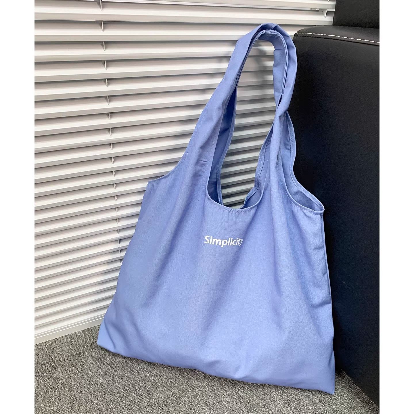 Letter casual handbag, women's Korean style simple ins large capacity tote bag, nylon canvas bag, shoulder bag Specification drawing