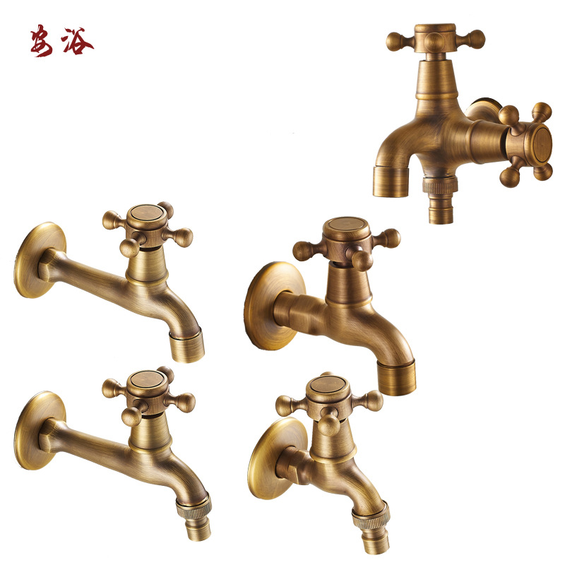 Factory direct sales of European-style antique faucets, dual-purpose bathroom single-cooling washing machine mops, sink faucets details Picture