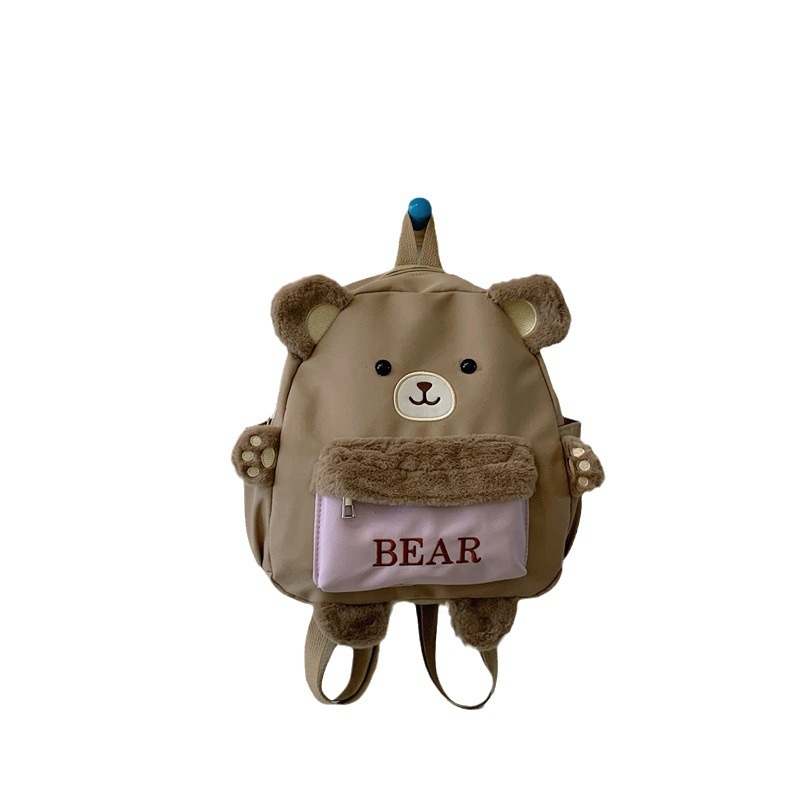 The new super cute and creative bear cartoon girl backpack for 2024 is a trendy and stylish casual backpack for going out Item Picture