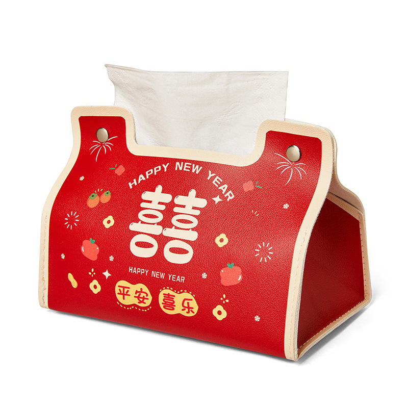 Tissue box for good luck and prosperity, getting rich quickly, living room home, disposable tissue box, napkin box, large capacity Item Picture