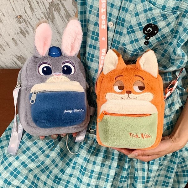 New cartoon plush children's bag, cute bear rabbit, female student single-shoulder crossbody bag, claw machine gift Specification drawing