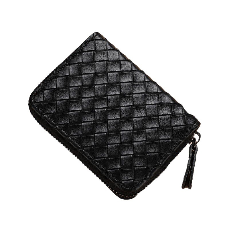 This women's card holder is made of exquisite and high-end genuine leather with a woven texture. It is anti-demagnetization and has a large capacity with multiple card slots Item Picture