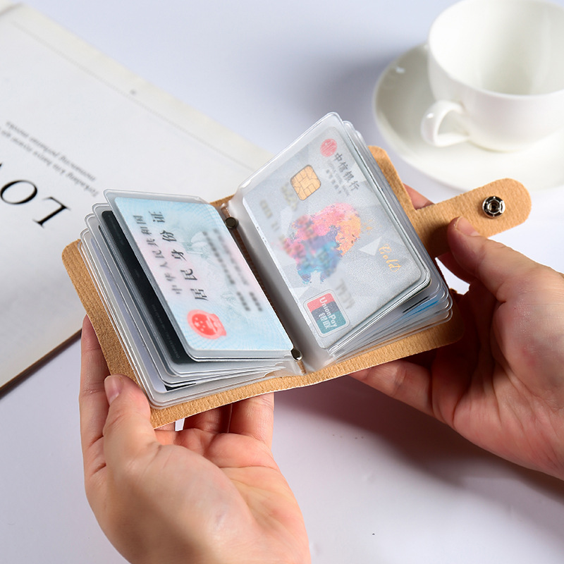 Cute cat cartoon card case for female students, anti-demagnetization, large-capacity portable, compact and multi-functional card holder and business card holder Specification drawing