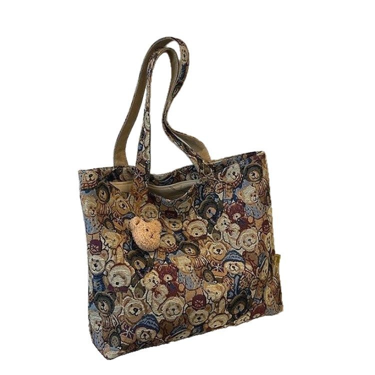 2025 Single-shoulder handbag, canvas bag, birthday gift for women, fashionable for work, lunch box, small canvas bag for commuting Item Picture