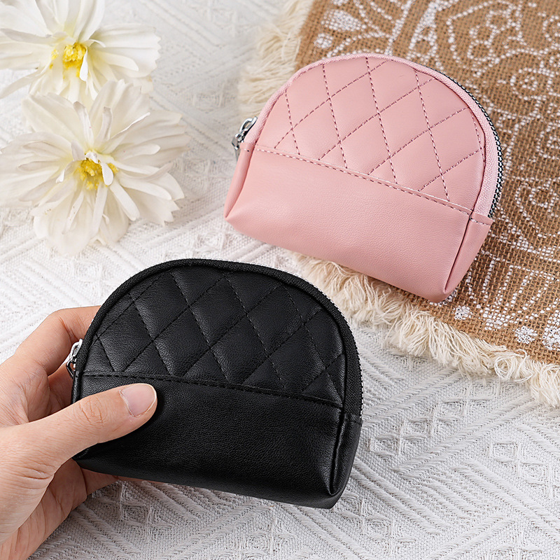 Women's Wallet Factory Direct Sales - New zipper clutch, women's coin purse, short diamond-shaped card bag, one-piece consignment full figure