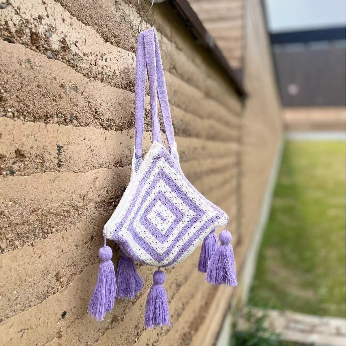 Song Xi's same style zongzi bag ~~ Knitted Chiang Mai zongzi bag single-shoulder bag with two patterns in stock. Close your eyes and purchase Item Picture