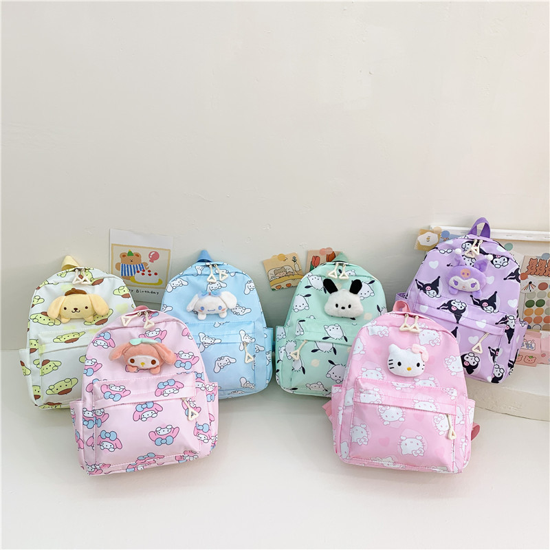 The new 2023 fashion children's trendy backpack, the Melody Bag, is a cute and fashionable kindergarten schoolbag with a large capacity of books full figure