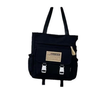 New large-capacity single-shoulder commuter bag, Japanese ins minimalist nylon crossbody bag for girls, student class messenger bag Item Picture