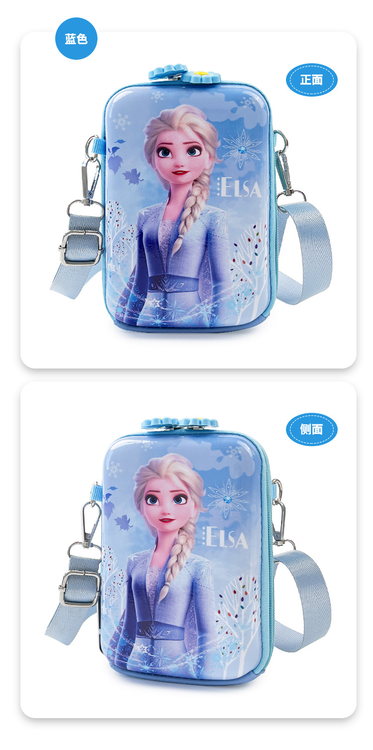 New 2024 Children's bags: Trendy and stylish girls' crossbody bag, cute ice and snow princess single-shoulder bag, baby mobile phone case undefined