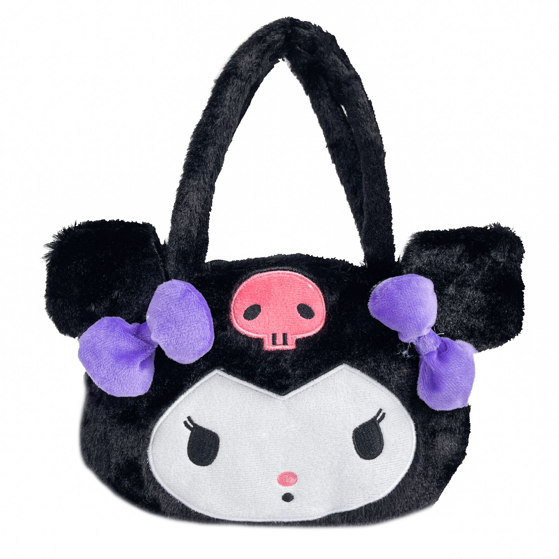 Cute Japanese-style girlish heart, cinnamon dog plush crossbody bag, mobile phone bag, big-eared little white student soft girl, jk small bag Item Picture