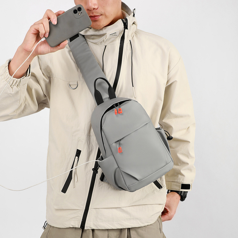 New cross-border men's chest bag, multi-functional sports outdoor casual single-shoulder backpack, crossbody bag, trendy men's bag Specification drawing