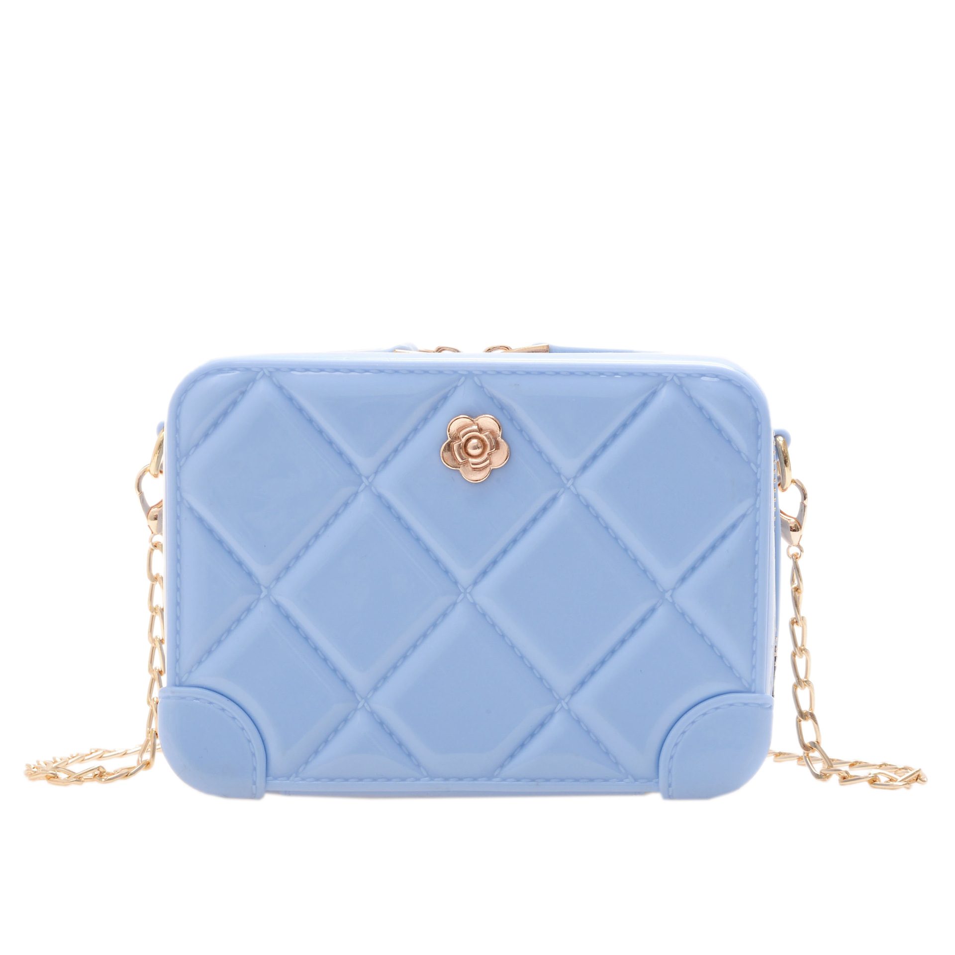 2025 Summer New Trendy children's and Girls' bags: Fashionable PVC jelly bag, versatile diamond bag, candy-colored chain bag Item Picture